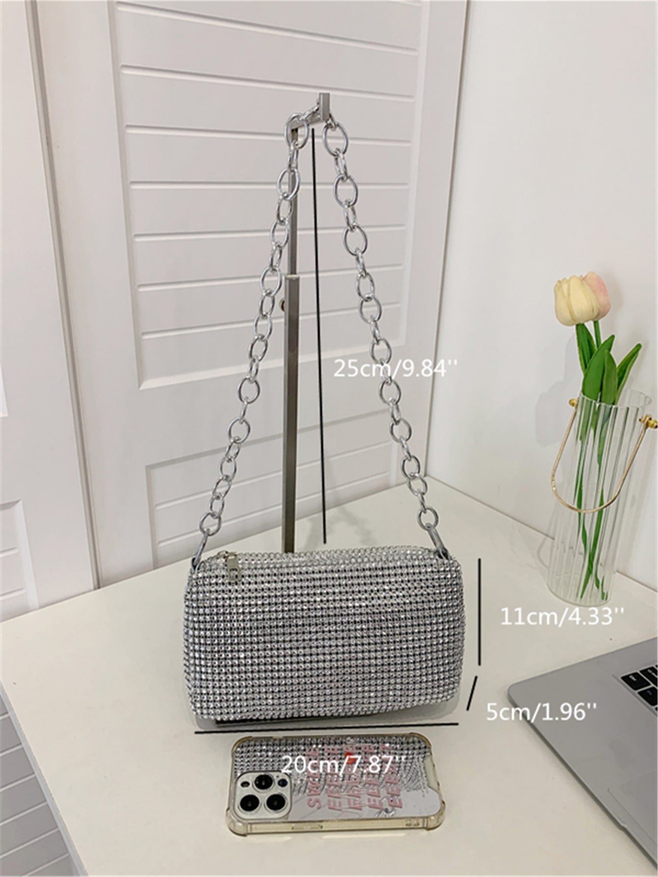 Bolsa Chain Brilho Minimalista