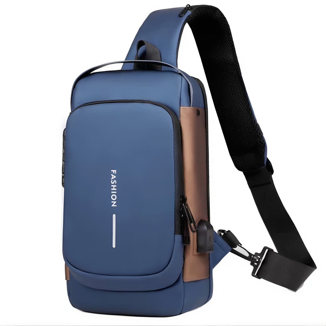 🎒 UrbanShield™ – Bolsa Masculina Antifurto Impermeável com Cadeado e Design Premium
