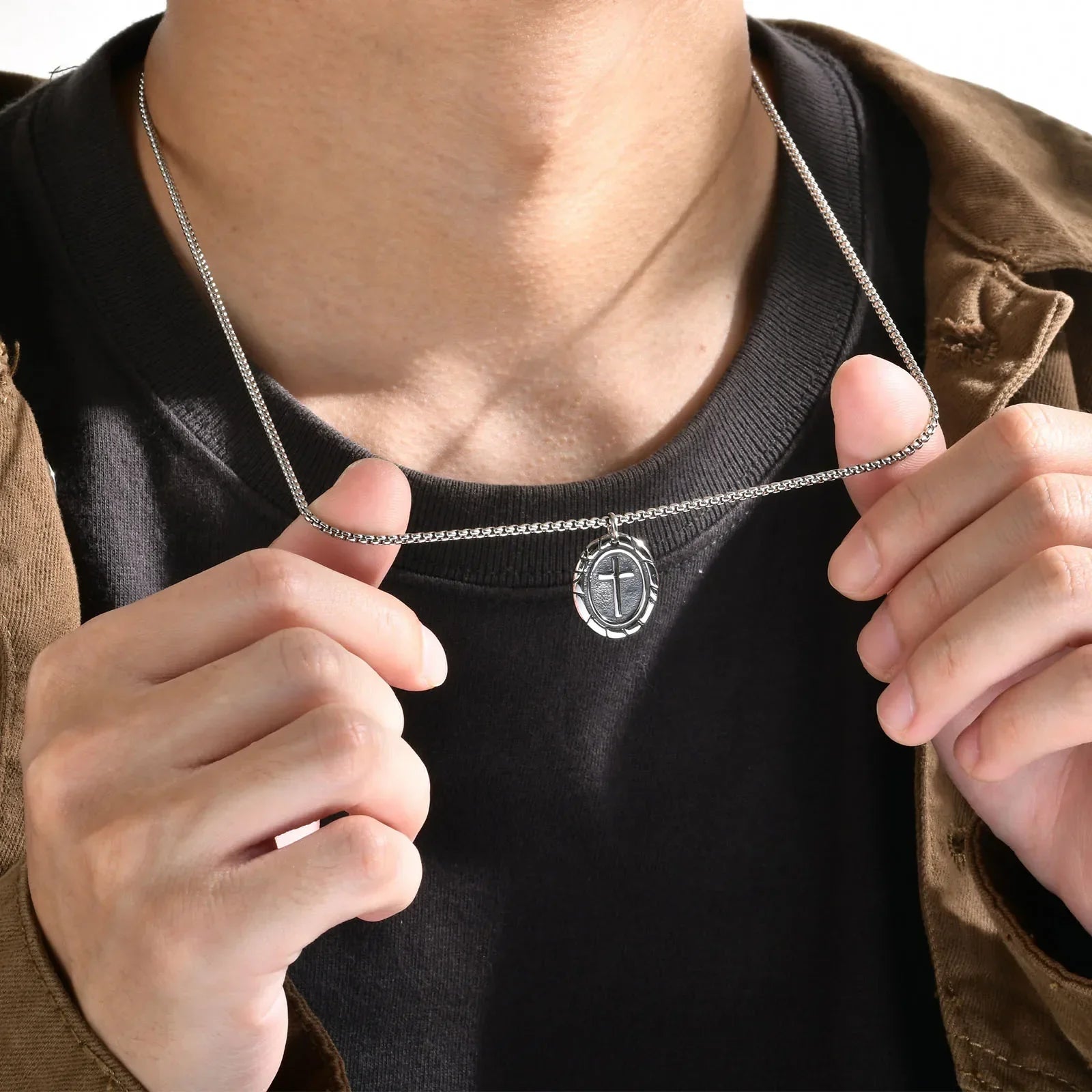 Corrente Masculina de Aço Inoxidável