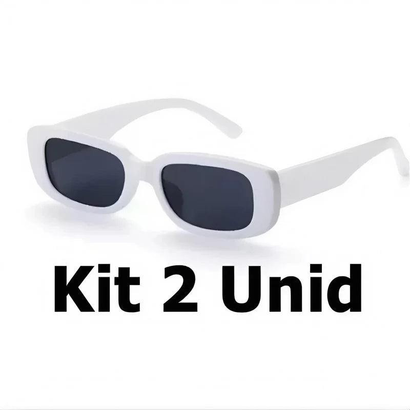 KIT 2 Óculos de Sol Retrô Vintage Masculino e Feminino
