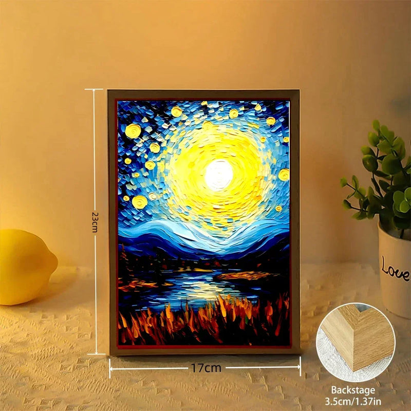 Luminária LED Decorativa com Arte de Van Gogh para Transformar Seus Espaços