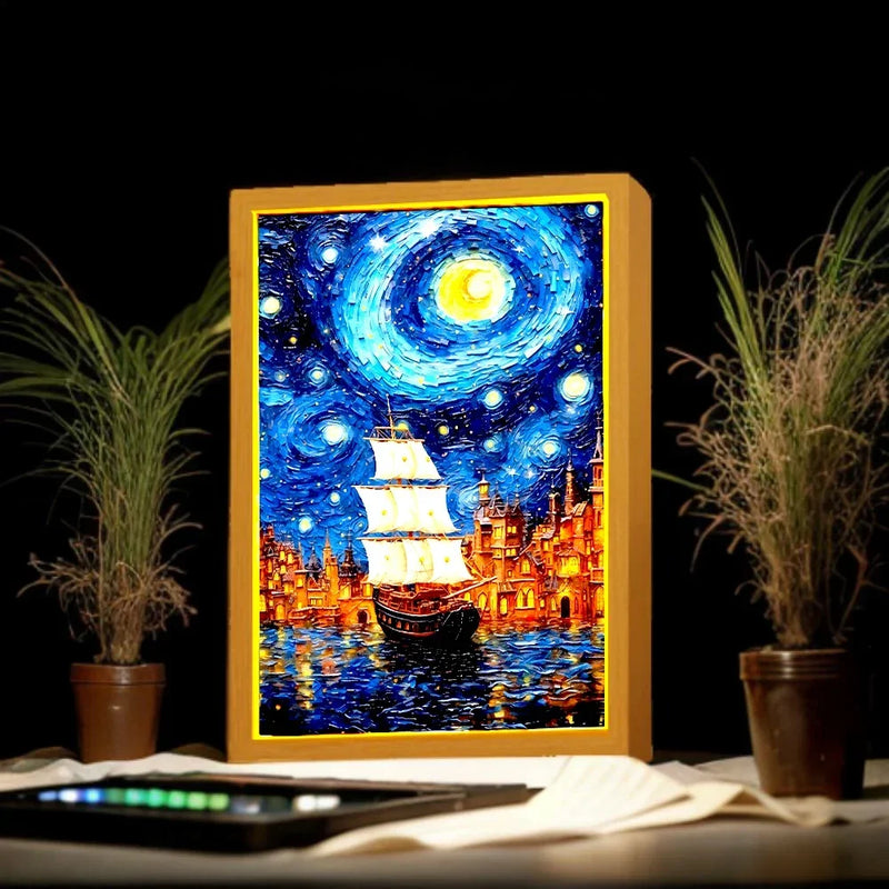 Luminária LED Decorativa com Arte de Van Gogh para Transformar Seus Espaços