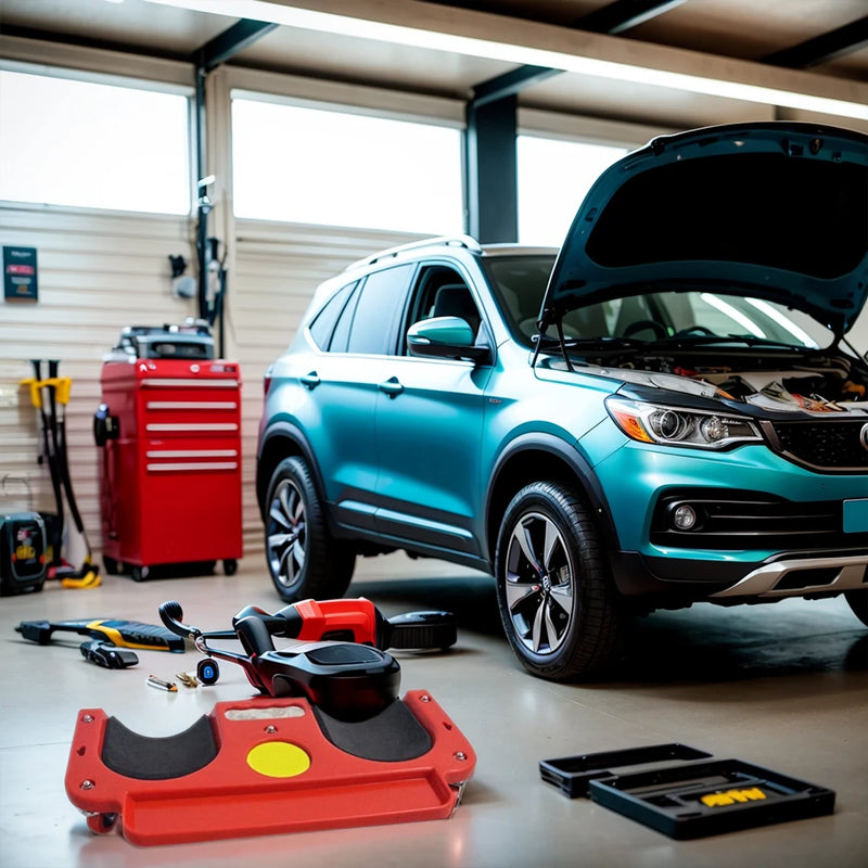 Carrinho Deslizante com Joelheiras e Rodas Giratórias que Protegem Seus Joelhos e Turbinam Seus Reparos