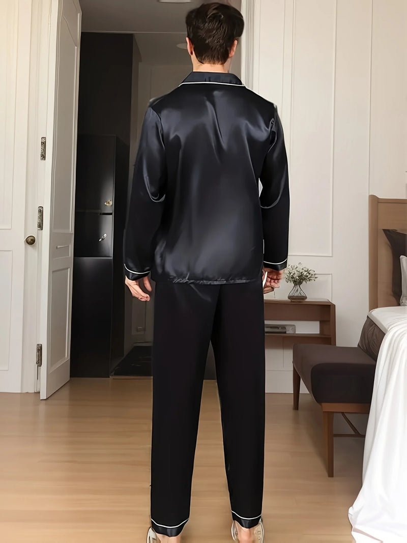 "Pijama Masculino de Seda Luxuosa Conforto e Estilo Para Suas Noites"