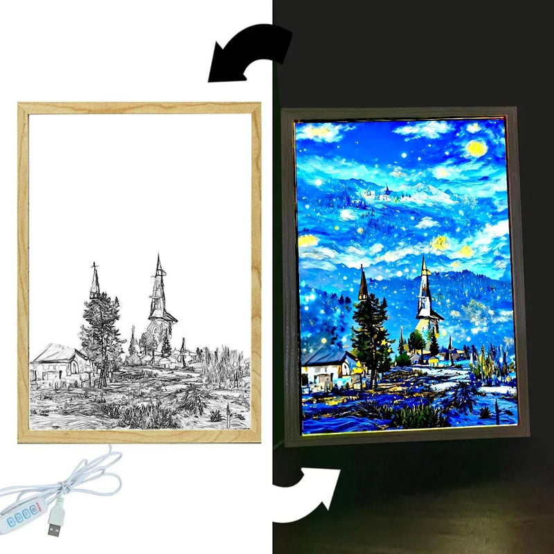 Luminária LED Decorativa com Arte de Van Gogh para Transformar Seus Espaços